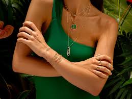 These messika pieces come in a variety of styles that can be worn by day or by night. Messika On Twitter Yellow Gold Bracelets And Rings Are Stacked To Shine Delicately Against Her Velvet Skin And Stand Out To Match The Color Of The Malachite Lucky Move Necklace Messikasummer Https T Co Onqacoletw