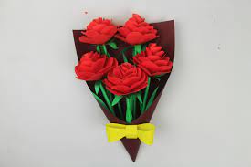 Flower Bouquet Making With Paper Flower Bouquet Wrapping Diy Paper Craft In 2021 Paper Flower Bouquet Flower Crafts Paper Crafts Diy