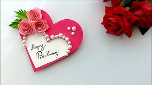 Sticking multiple bits of glitter randomly also increase the charm of the greeting card. Beautiful Handmade Birthday Card Birthday Card Idea Youtube