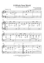 The song was composed by alan menken, with lyrics penned by tim rice. A Whole New World Piano Music Easy Disney Sheet Music Piano Piano Sheet Music Free