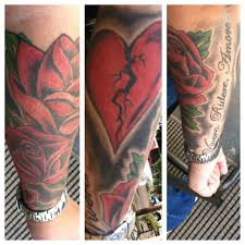 Roses Broken Heart Italian Live Laugh Love Half Sleeve Tattoo Broken Heart Tattoo Sleeve Tattoos Half Sleeve Tattoo