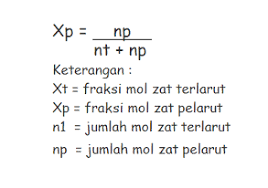 Rumus Fraksi Mol Beserta Contoh Soalnya