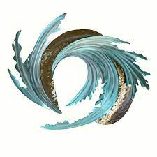 Sea And Sand Abstract Waves Coastal Contemporary Metal Wall Decor Wall Sculpture Art Outdoor Wall Art Contemporary Metal Wall Art