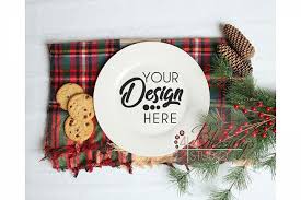 Plate Mockup Christmas Mockup Cookie Plate Mock Up Design Bundles Mockup Free Design Resources
