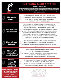 Cincinnati Bearcats Mobile Tickets Faq Bearcats Cincinnati Bearcats Ticket Office