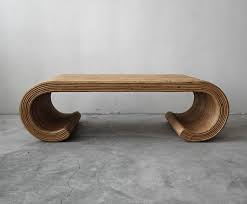 The options for rattan table uses don't stop there! Vintage Reeded Bamboo Wicker Rattan Scroll Coffee Table For Sale At 1stdibs