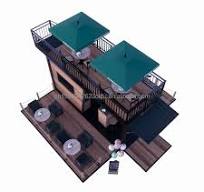 Modern Double-Story pré-fabricados móvel Restaurante Aço Terraço Container  Home Bar e Coffee Shop para uso ao ar livre