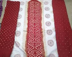 Rate 975 Bandhani Dress Materials Fabric Heavybandhani Cotton Satin With White All Bandhanj Dupatta Bottom Fast Co In 2020 Bandhani Dress Dress Materials Fabric