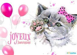 Carte Joyeux Anniversaire Chaton Au Nœud Papillon Rose Carte Joyeux Anniversaire Carte Anniversaire Anniversaire Chaton