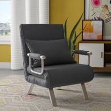 Binghamton black leather convertible arm chair with storage overstock 32086666. Convertible Chairs Wayfair