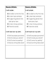 Paragraph Template And Success Criteria Checklist Success Criteria Paragraph Writing Writing Rubric