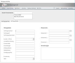 Rechnungsprogramm / customer database pro. Access Losung Vertragscontrolling