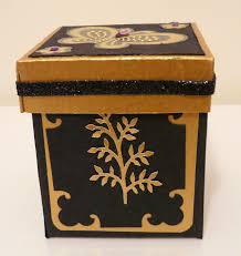 Black And Gold Card Box Exploding Box Black Gold Exterior Exploding Boxes Explosion Box Card Box