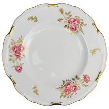 Floral grindley plates in eversley pattern vintage pair of | etsy. Porcelain Royal Crown Derby Plate In Pinxton Roses Pattern 1940s For Sale At 1stdibs