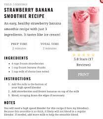 Healthy Breakfast Strawberry Banana Smoothie Strawberry Banana Smoothie Recipes Strawberry Banana Smoothie Strawberry Banana Smoothie Healthy