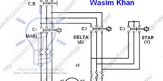 Star Delta Starter Motor Starting Method Power Control Wiring Circuit Diagram Power Electricity