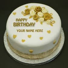 Birthday Cake With Name And Photo Generator Online Happy Birthday Royal Blue Designer Cake With Your Name Happy Birthday Flower Cake Happy Birthday Cakes Birthday Cake Write Name