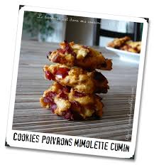 Cookies Aperitifs Poivrons Mimolette Cumin Le Bonheur Est Dans Ma Cuisine Aperitif Poivron Cuisine Aperitif