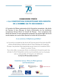 70 Ans De La Convention Des Droits De L Homme Concours Video Robertsau Eu