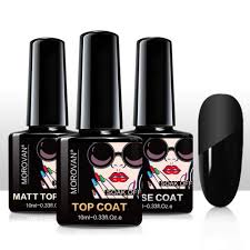 The smooth, matte finish can be used with any essie enamel polish. Amazon Com Morovan Gel Top Coat And Base Coat Set No Wipe Matte Gel Top Coat Kit Soak Off Gel Nail Polish Matte High Glossy Mirror Shine Effect Long Lasting 0 33fl Oz 10ml
