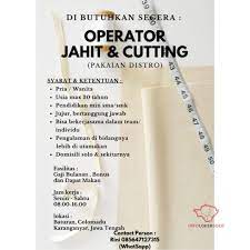 Lowker usia 46 tahun / lowker usia 46 tahun : Lowongan Kerja Operator Cutting Pakaian Distro Di Solo Info Loker Solo