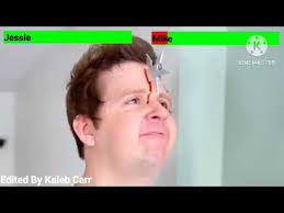 Jessie Vs Mike Ninja Star Fight With Healthbars