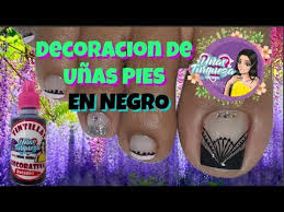 Para ir a la playa, para esas regiones donde tener. Decoracion Unas Pies En Negro Disenos De Unas Para Pies Youtube