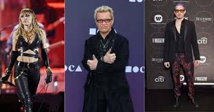 Miley cyrus wasn't scheduled to be at night 1 of the iheartradio music festival, but no one minded that billy idol brought a guest along. Miley Cyrus Shares Photo With Billy Idol And Andrew Watt Fist Clenched And Teasing Name A More Iconic Trio Meaww