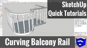 • curved balcony rails in sketchup with shape bender. Modeling A Curved Balcony Rail With Pathcopy And Follow Me In Sketchup Youtube