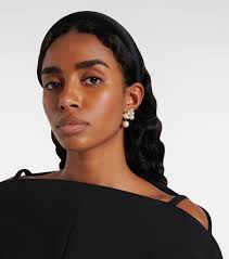 Tori satin headband in black