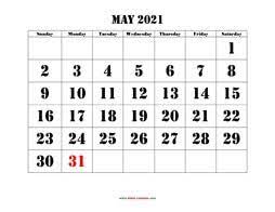 Easily keep track of errors. May 2021 Printable Calendar Free Download Monthly Calendar Templates