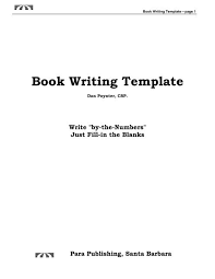 With professional tips and 24/7 customer support you're site is sure to be amazing. P 47 Wn Book Writing Layout Template Para Publishing