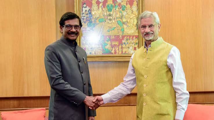 JVP General Secretary Tilvin Silva Meets Indian External Affairs Minister S. Jaishankar