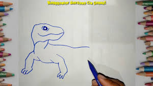 Poster cartoon cute little fresh green background cartoon. Cara Menggambar Komodo Dengan Mudah How To Draw Komodo In Easy Way Youtube