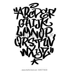 Weitere ideen zu graffiti buchstaben, graffiti schrift, graffiti. Handwritten Graffiti Tag Alphabet Stock Vektorgrafik Lizenzfrei 1283773618 Shutterstock