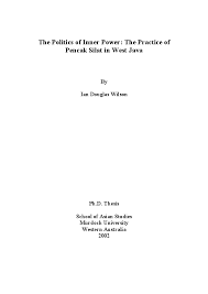 Ifa recommends pt.glostar indonesia (adidas) sukabumi. Pdf The Politics Of Inner Power The Practice Of Pencak Silat In West Java Unpublished Phd Thesis 2003 Ian D Wilson Academia Edu
