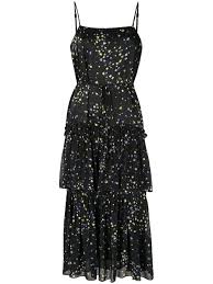 Aje Kleid Mit Blumenmuster Schwarz In Black Dresses Day Dresses Black Dress