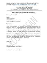 Jika perusahaan anda membutuhkan beberapa barang yang hendak dibutuhkan, maka tentu. Surat Permohonan Maaf Perusahaan Yang Formal Dan Sesuai Standar