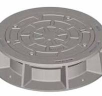 27" Airport Manhole Frame With 2870 Ductile Iron Type M Flat Grate