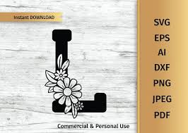 Download Floral Letter L Svg Monogram Letter Svg Initial Svg Commercial Use Monogram Letters Floral Letters Printable Coloring Pages