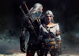 Ciri And Geralt Metal Poster Print Witcher 3 Displate In 2020 Geralt And Ciri The Witcher The Witcher 3