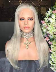 Some companies do advertise human hair, but it's human hair blend or human hair mixed. White Blonde Long Human Hair Wig Edw2069