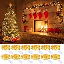 Litogo 12 Stuck Led Lichterkette Batterie Mini Lichterkette Innen 2m 20 Led Kupferdraht Deko Lichter Lichterketten Innen Led Lichterkette Batterie Lichterkette