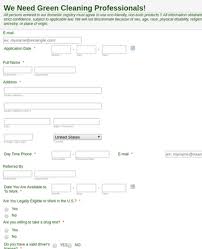 24 st academic cvs are used to apply for teaching or research positions and focus highly on academic. Cleaning Job Application Form Template Jotform