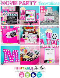 Have a hollywood theme party and feel like a famous movie or television star by taking inspiration from all the hollywood theme party items we carry. Movie Party Decorations Movie Birthday Party Printable Etsy In 2021 Movie Party Decorations Movie Birthday Party Movie Night Birthday Party