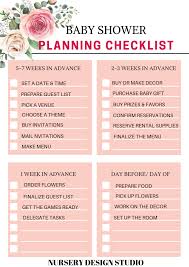 A baby shower can really make mom feel special and loved, which is just what she needs when expecting a new baby! Printable Baby Shower Checklist When Planning A Baby Shower Nursery Design Studio