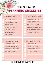 Get $5 designer coupon packs. Printable Baby Shower Checklist When Planning A Baby Shower Nursery Design Studio