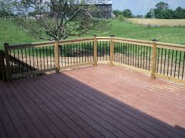 Composite Deck With Wood Railing Composite Decking Wood Deck Railing Wood Railing