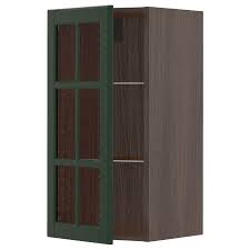Ikea Sektion Wood Effect Brown Wall Cabinet With Glass Door Frame Glass Cabinet Doors Wall Cabinet Glass Door