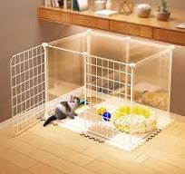 CHEMYO Cage pour Chat, Cage pour Chat d'intérieur DIY Parc pour Chat  Amovible en Plein Air pour Chats, Cages pour Animaux de Compagnie pour  Chats, ...